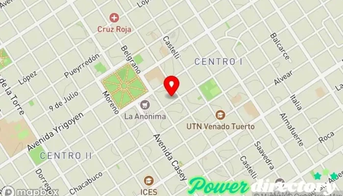 mapa de CREDITOS ANDREA BOSCHETTI Servicio de asesoramiento crediticio, Planificador financiero, Agencia de préstamos en Venado Tuerto