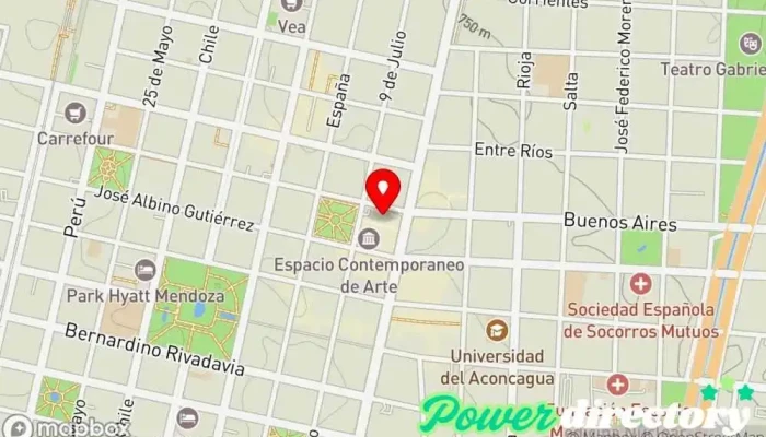 mapa de CREDITOS DEL SOL Institución financiera, Consultora financiera, Planificador financiero en Mendoza