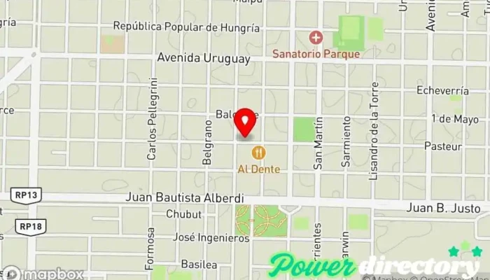mapa de CREDITOS FINACOM VILLA ANGELA Oficinas de empresa en Villa Angela