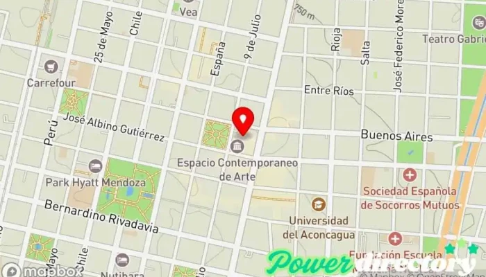mapa de Créditos Personales Institución financiera en Mendoza