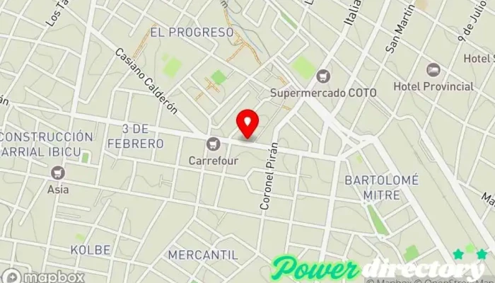 mapa de Créditos San Agustín Oficinas de empresa en Paraná