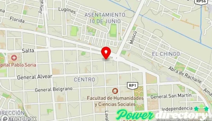 mapa de Crenac Institución financiera en San Salvador de Jujuy