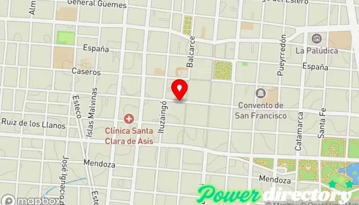mapa de Crenac Institución financiera en Salta