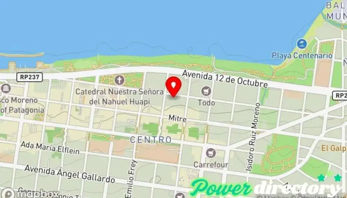 mapa de Creser Kinesiología Centro de rehabilitación en San Carlos de Bariloche