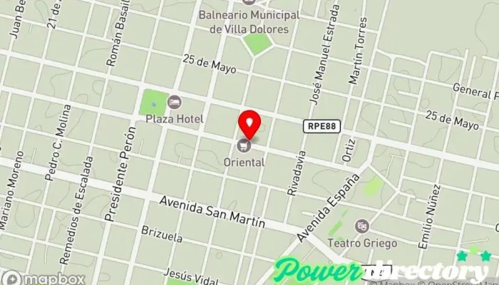 mapa de crocante panaderia Panadería en Villa Dolores