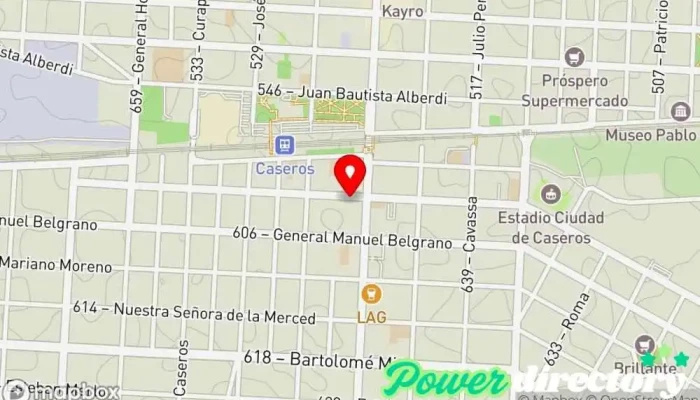 mapa de Cuotitas Agencia de préstamos en Caseros