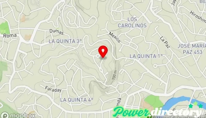 mapa de Daniela Bergese Lic Kinesiologia y Fisioterapia Fisioterapeuta en Villa Carlos Paz