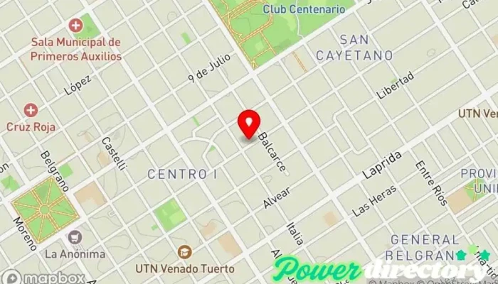 mapa de Decreditos VENADO TUERTO Institución financiera en Venado Tuerto