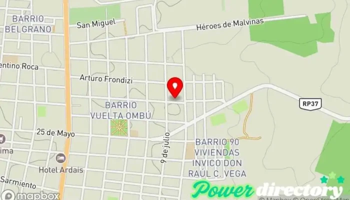mapa de Delicias Caseras Panadería en Gdor. Virasoro