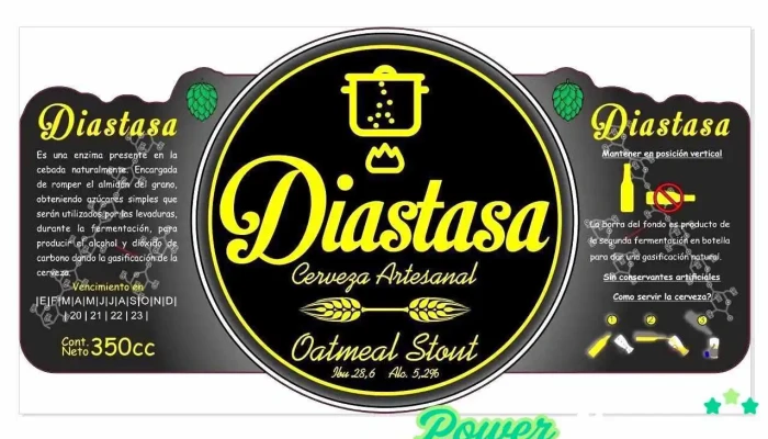 Diastasa Cerveza Artesanal -  Carta - Villa Mercedes