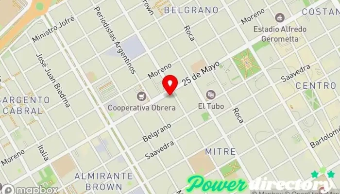 mapa de Dinamica Kinesiologia Osteopatia Osteópata, Fisioterapeuta, Clínica de fisioterapia en Viedma