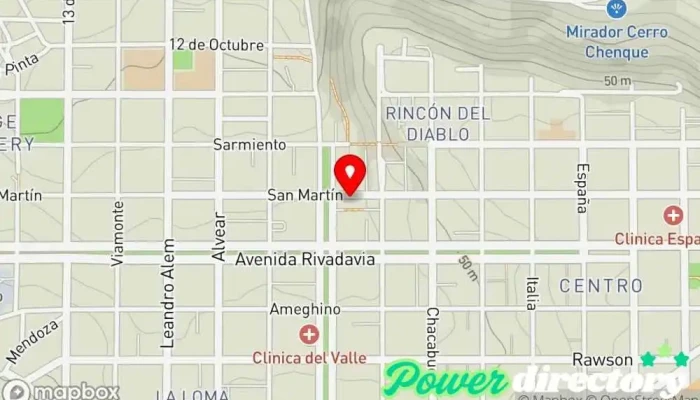 mapa de Dinamicasoluciones Financieras Agencia de informes crediticios en Comodoro Rivadavia