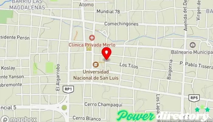 mapa de Dinero Ya! Servicios Financieros Banco en Merlo