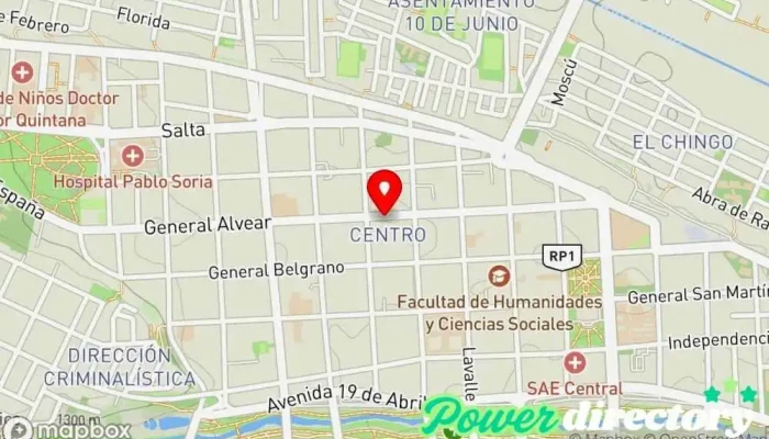 mapa de Efectivo Si Jujuy Institución financiera, Servicio de asesoramiento crediticio en San Salvador de Jujuy