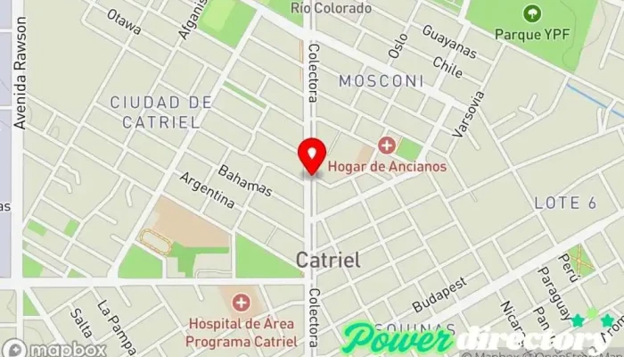 mapa de EFECTIVO SI Institución financiera en Catriel