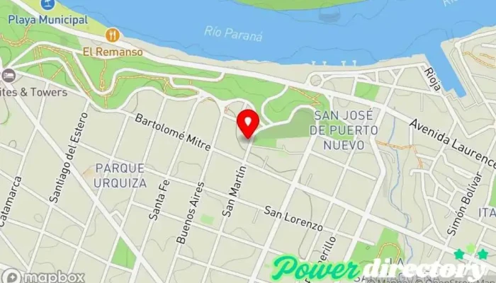 mapa de Efectivo Si Institución financiera en Paraná