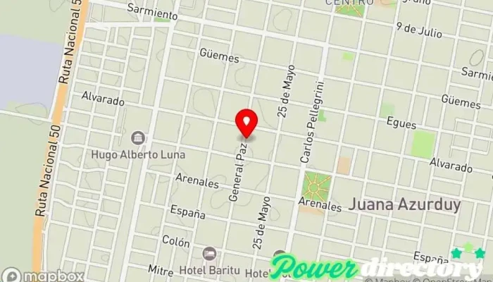 mapa de Efectivo Si Salta Oficinas de empresa, Institución financiera en San Ramon de la Nueva Oran