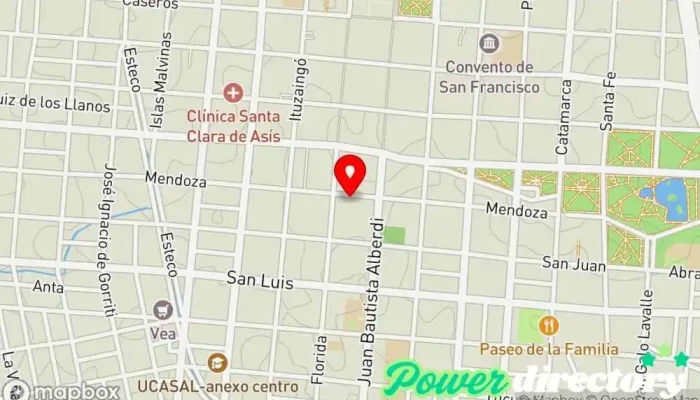 mapa de Efectivo X Muebles y Electrodomésticos Casa de empeños, Agencia de préstamos en Salta