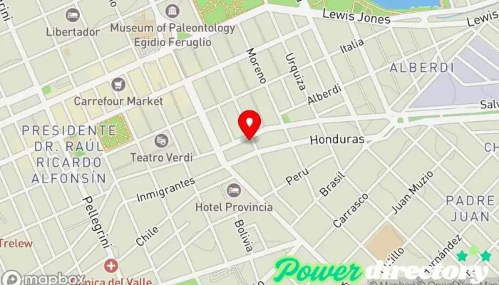 mapa de Efectivo Ya Banco en Trelew