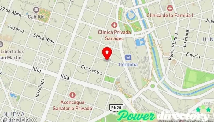 mapa de EK - Espacio Kinesico Clínica de fisioterapia, Gimnasio, Fisioterapeuta en AJL