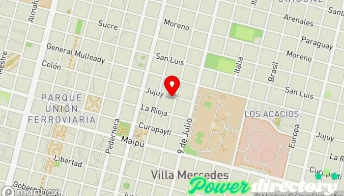 mapa de El Artesano Servicio de catering en Villa Mercedes