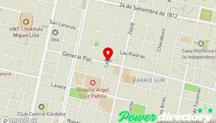 mapa de El Calafate Panificación Panadería en San Miguel de Tucumán