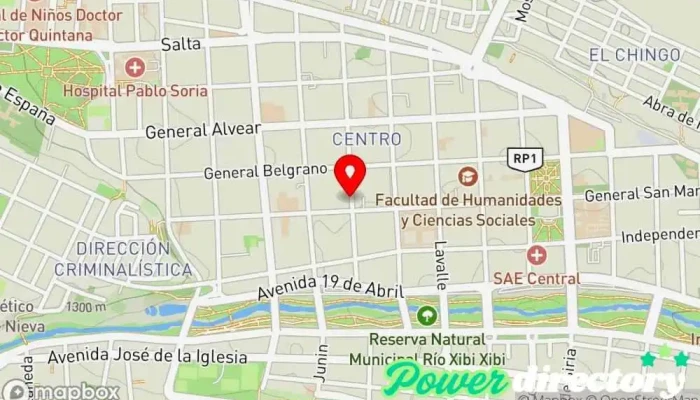 mapa de El Mejor Préstamo Institución financiera en San Salvador de Jujuy