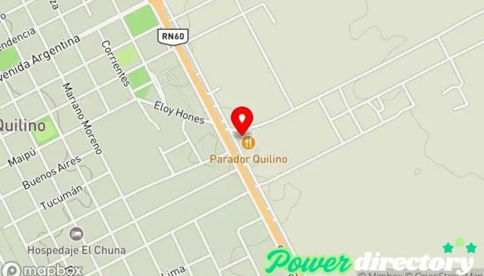 mapa de Estación de Servicio YPF Quilino Gasolinera en Quilino