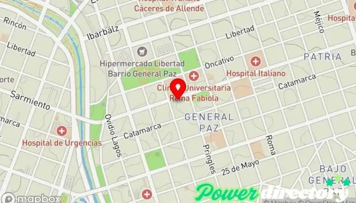 mapa de ESTÉTICA AZ | Lic en Kinesiología y Fisioterapia Tienda de belleza y salud en Córdoba