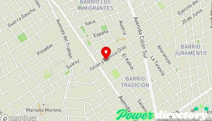 mapa de Familia Dias Casa de empeños en Santiago del Estero