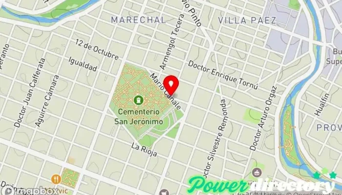 mapa de Fed-fran Aridos Agencia de préstamos en Córdoba