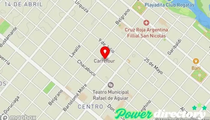 mapa de Federar Agencia de préstamos en San Nicolás de Los Arroyos