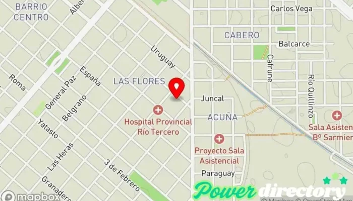 mapa de Federico cejas Fisioterapeuta en Río Tercero