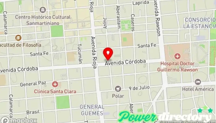 mapa de Fiduciaria San Juan Institución financiera, Oficinas de empresa en San Juan