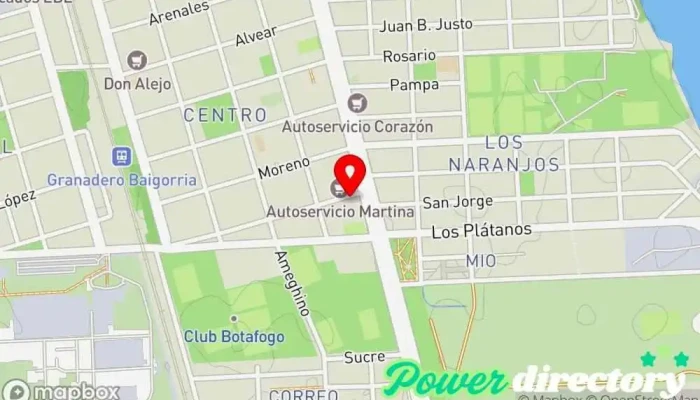mapa de Filial Granadero Baigorria Banco en Granadero Baigorria