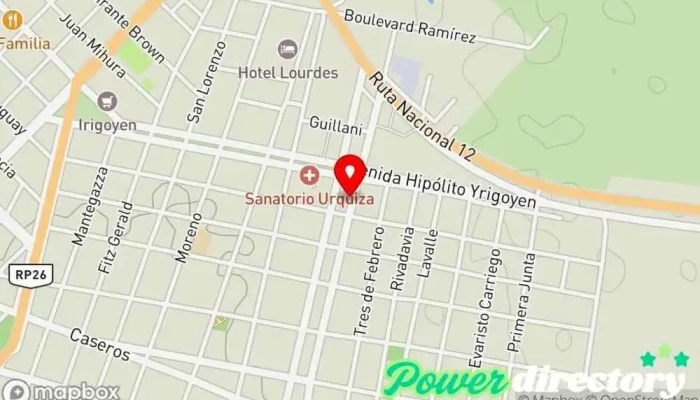 mapa de Filial Nogoyá Banco en Nogoyá