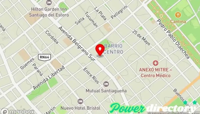 mapa de Filial Santiago del Estero Banco en Santiago del Estero