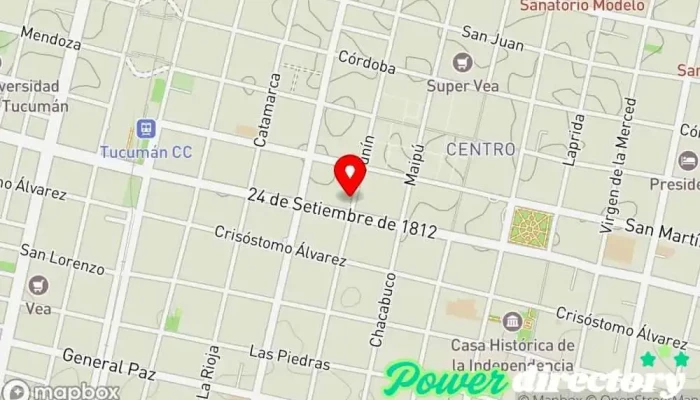 mapa de Financieras  en San Miguel de Tucumán