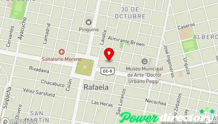 mapa de FinanYa! Institución financiera en Rafaela