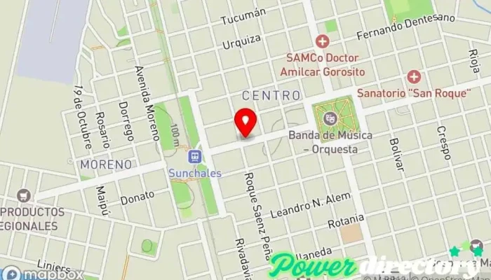 mapa de FinanYa! Institución financiera en Sunchales