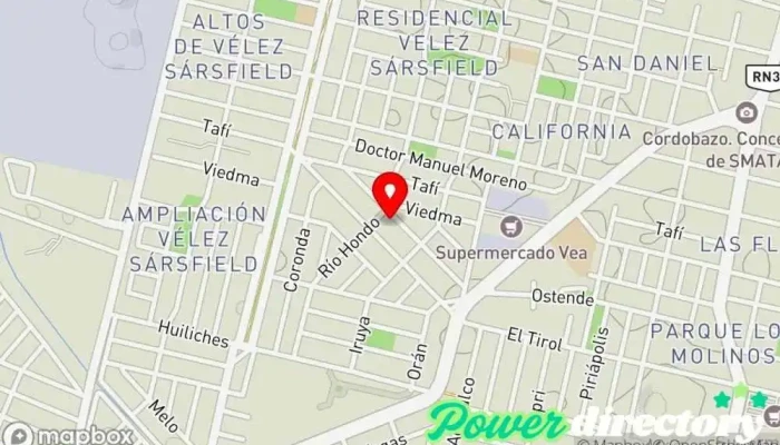 mapa de Fisio Hospital veterinario en X5016EML