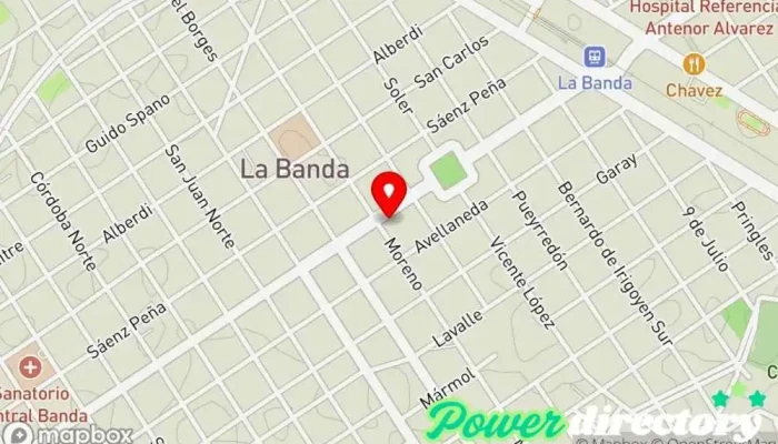 mapa de Fisio Zanoni Kinesiólogo en La Banda