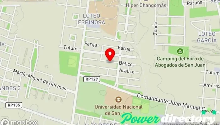 mapa de FISIOFITNESSGYM Deportes en Rivadavia