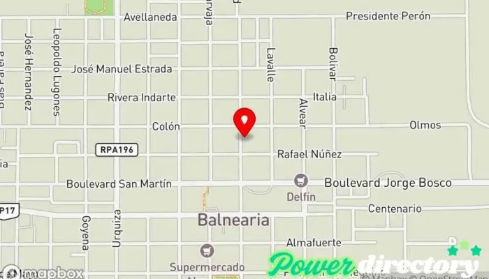 mapa de FisioKinesis Fisioterapeuta en Balnearia