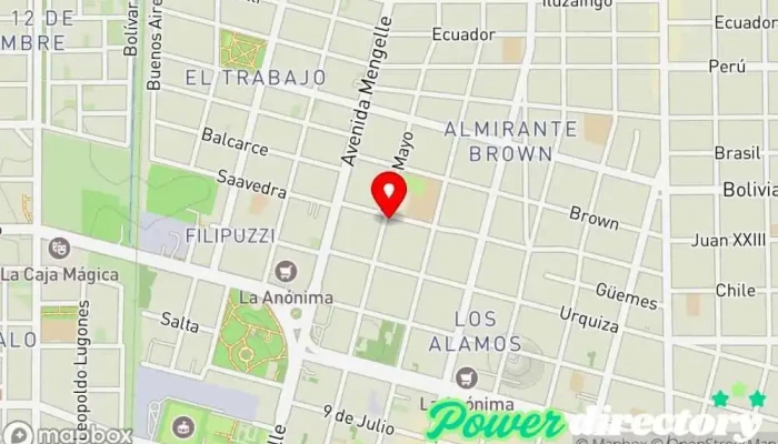 mapa de Frecuencia Salud Integral. Consultorios Médicos y rehabilitación de kinesiología Oficina médica, Esteticista, Especialista en diabetes, Médico, Kinesiólogo, Nutricionista, Psicólogo en Cipolletti