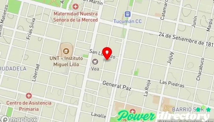 mapa de Fundación DI.E.A Centro de rehabilitación en San Miguel de Tucumán