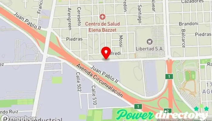 mapa de Fundafer Agencia de préstamos en Rosario