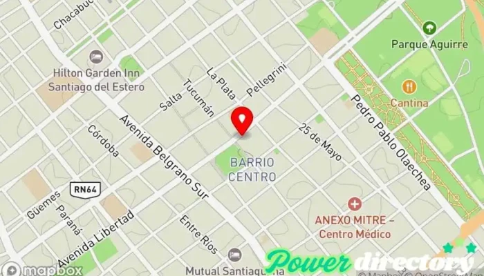 mapa de Gabriela Llapur Fisioterapeuta en Santiago del Estero