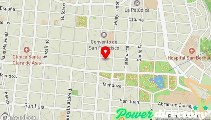 mapa de Gamma Servicios Financieros Institución financiera en Salta