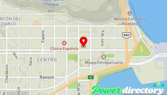 mapa de Garantizar Institución financiera en Comodoro Rivadavia